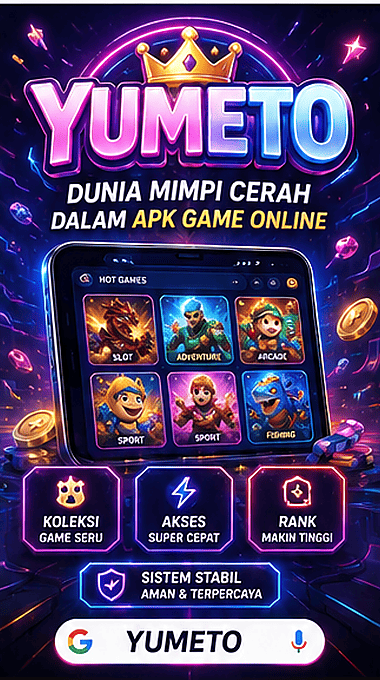 Cuplikan layar menu unduhan YUMETO untuk perangkat Android